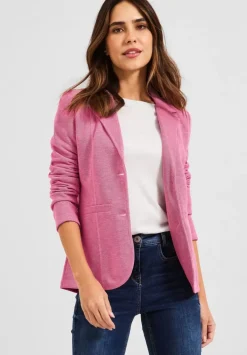 Pique Blazer Mit Ziernahten