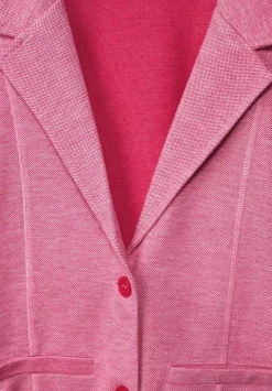 Pique Blazer Mit Ziernahten