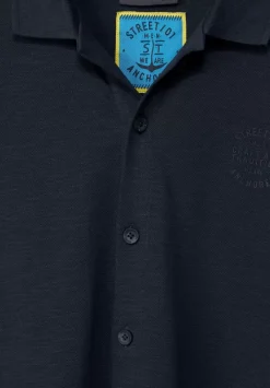 Piquee Shirt Mit Polokragen