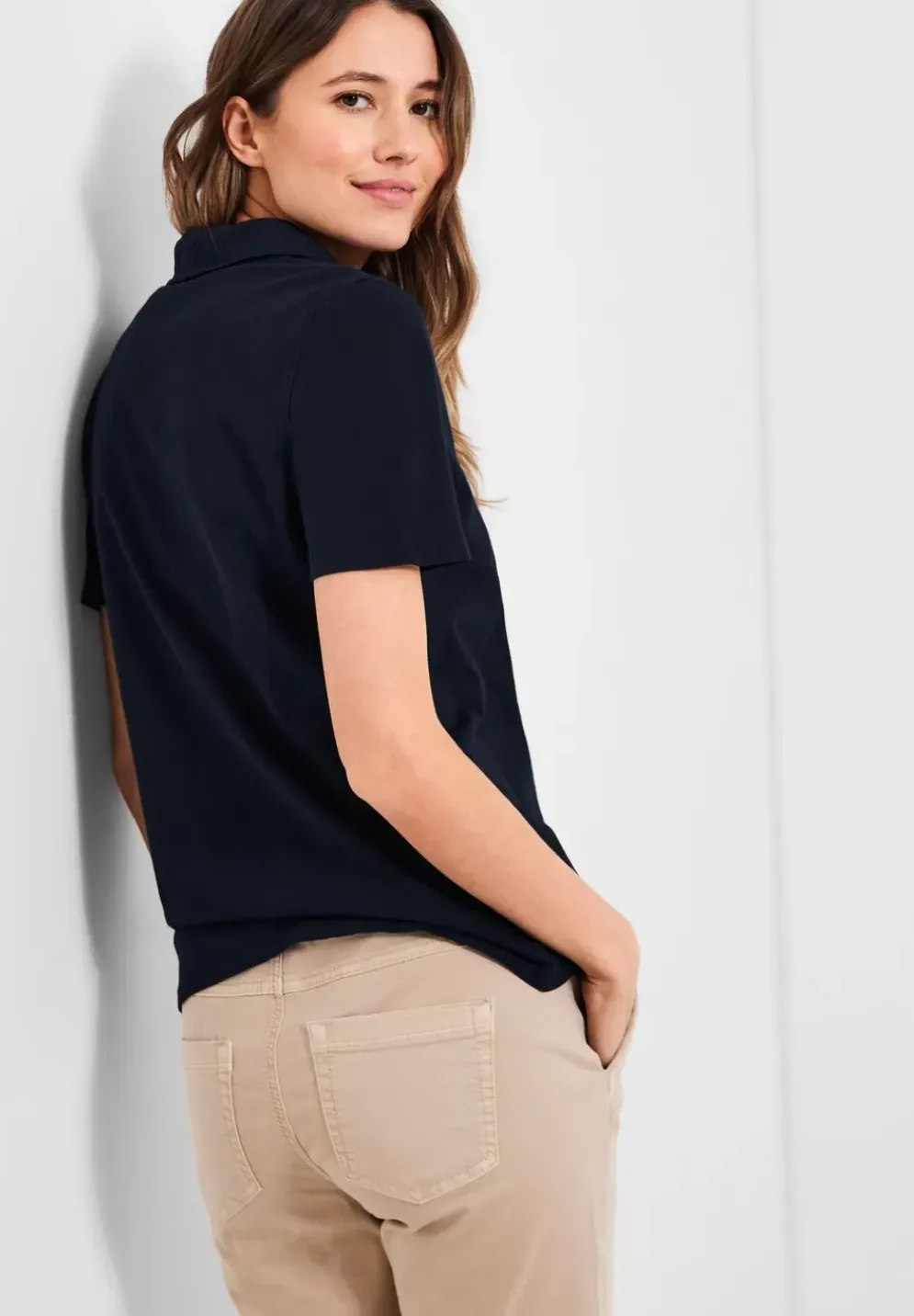 Poloshirt In Unifarbe