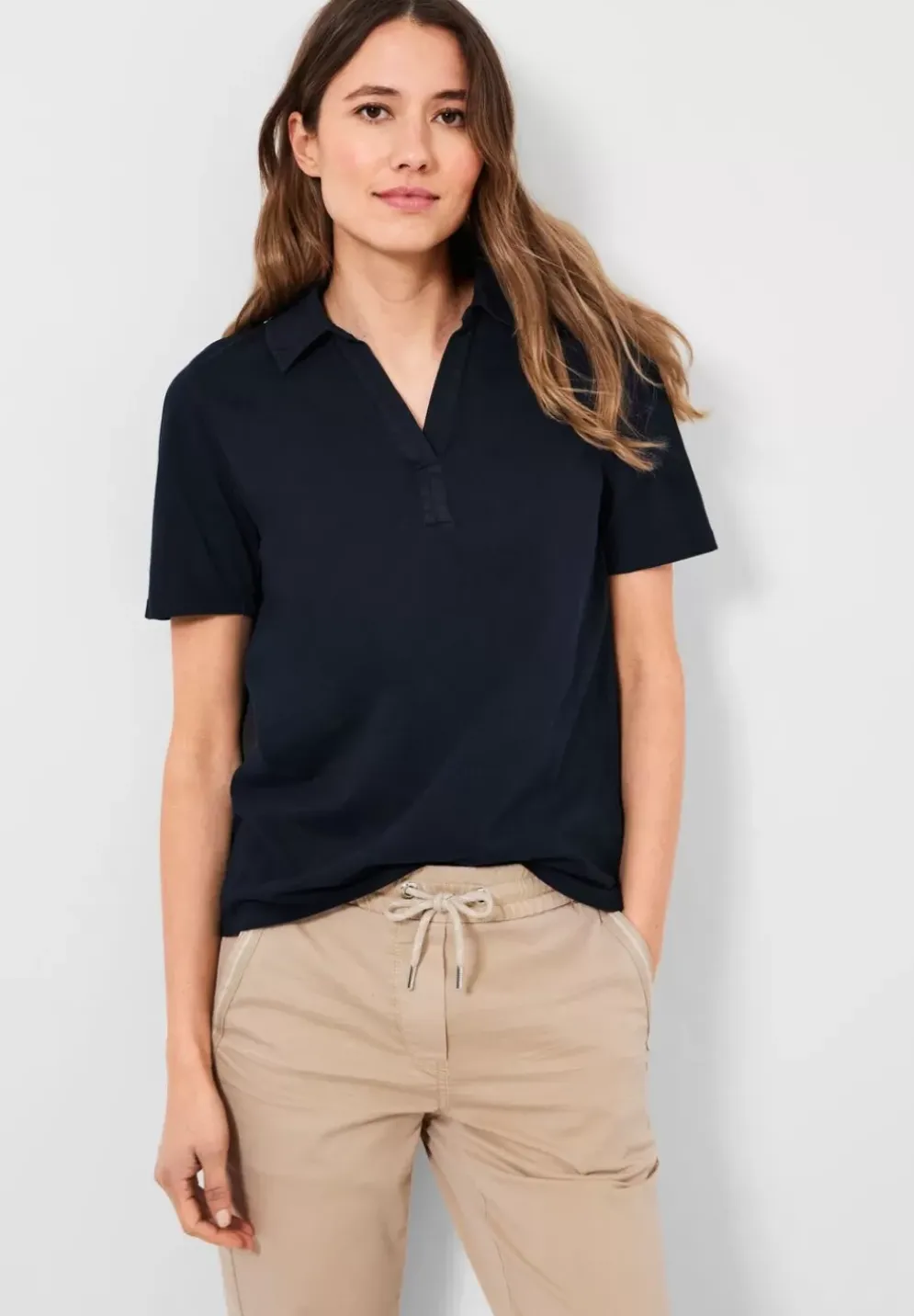 Poloshirt In Unifarbe
