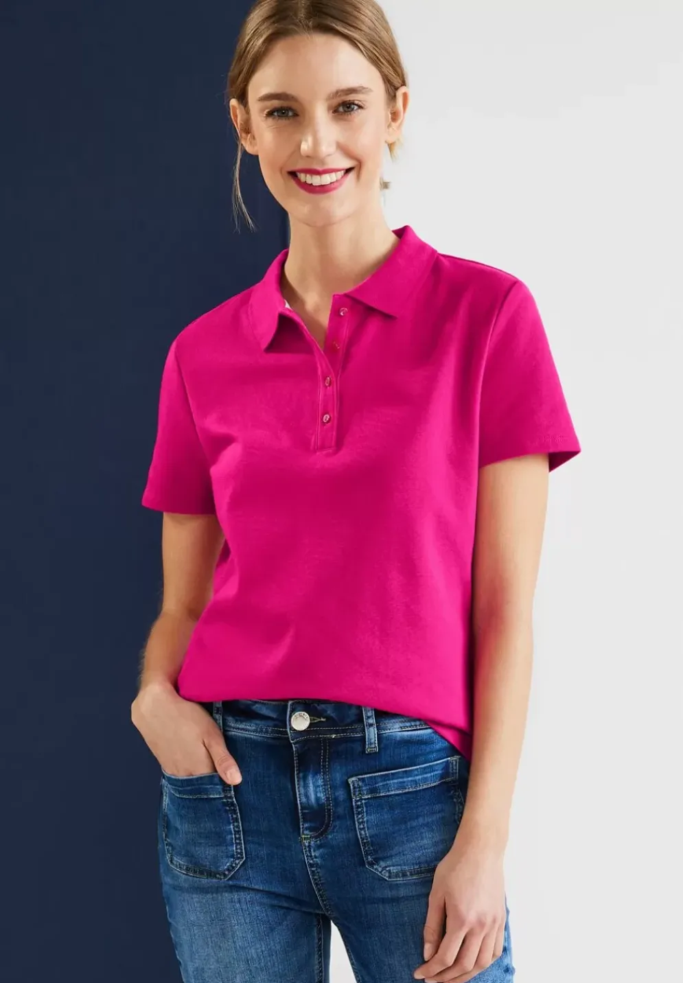 Poloshirt In Unifarbe