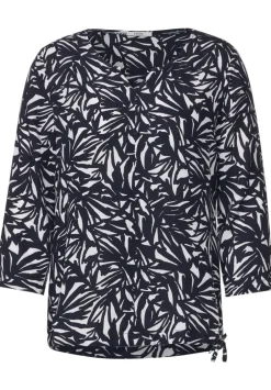 Print Bluse Mit 3/4 Armel