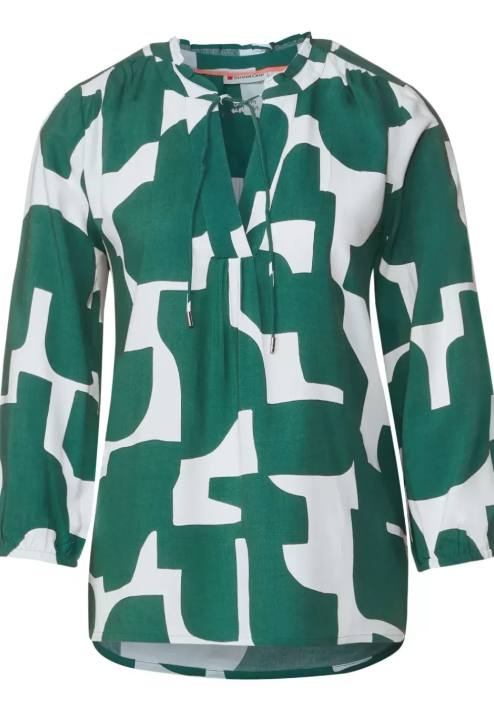Print Bluse Mit 3/4 Armel