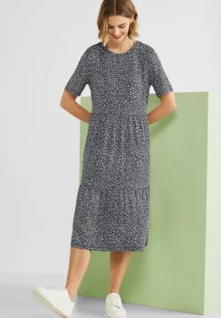 Print Jerseykleid Mit Volant