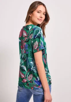 Print Leinenbluse