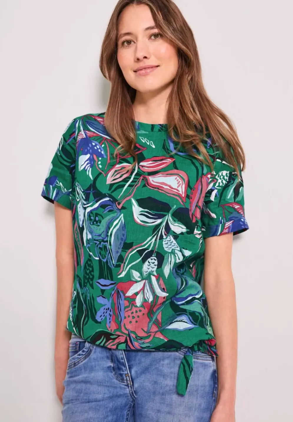 Print Leinenbluse