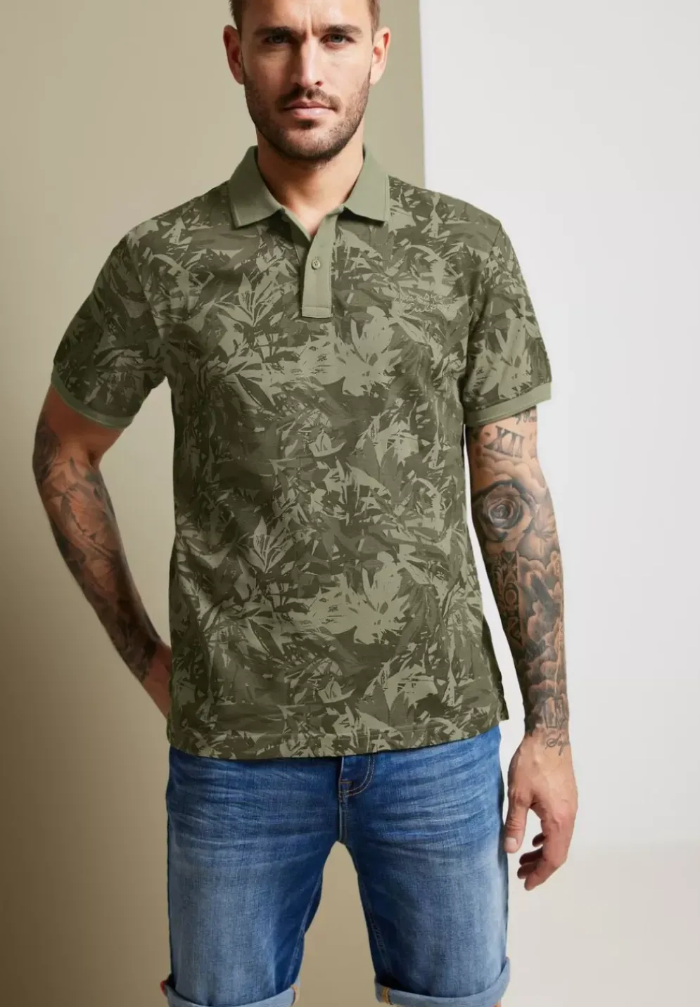 Print Piquee Poloshirt