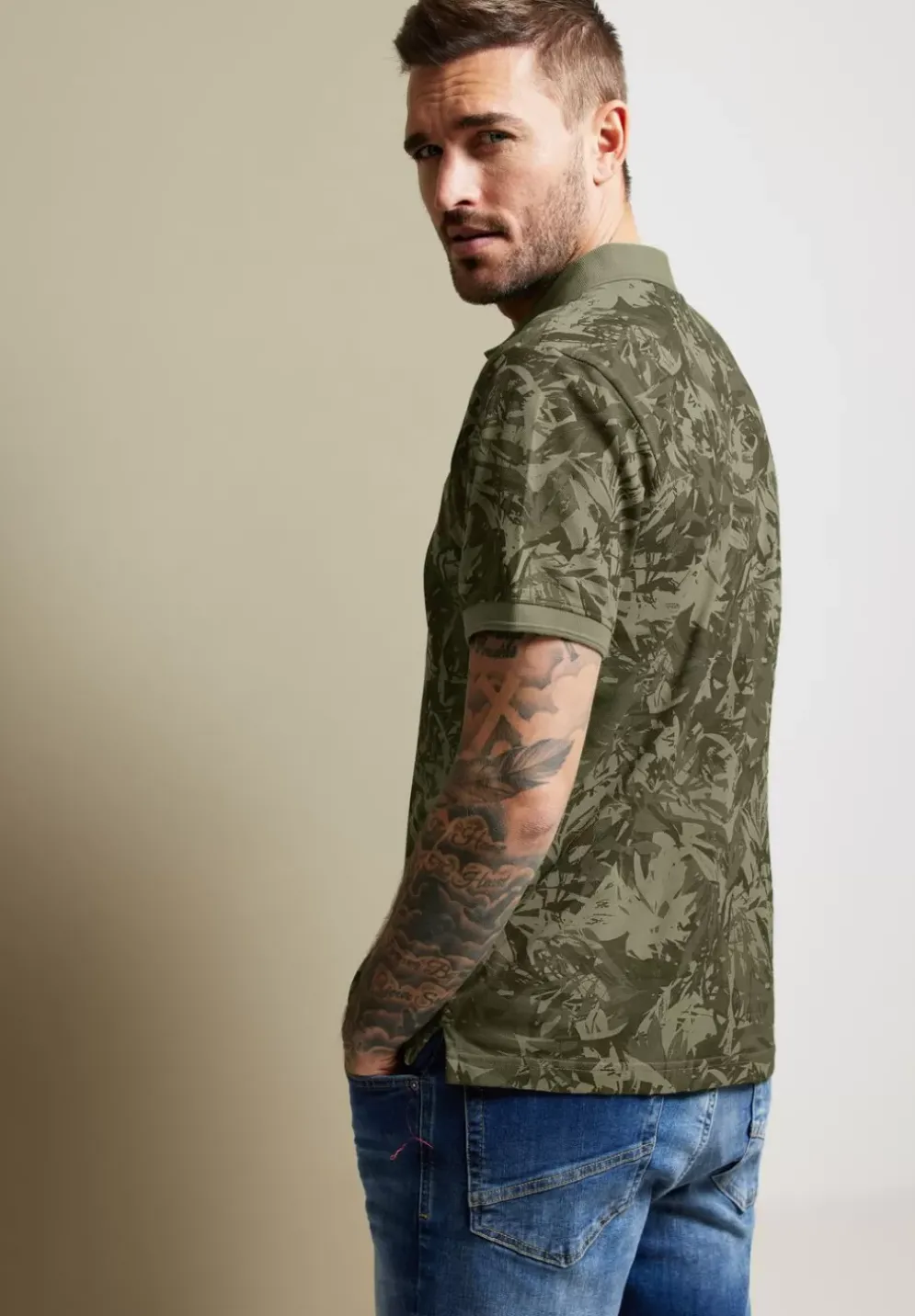 Print Piquee Poloshirt