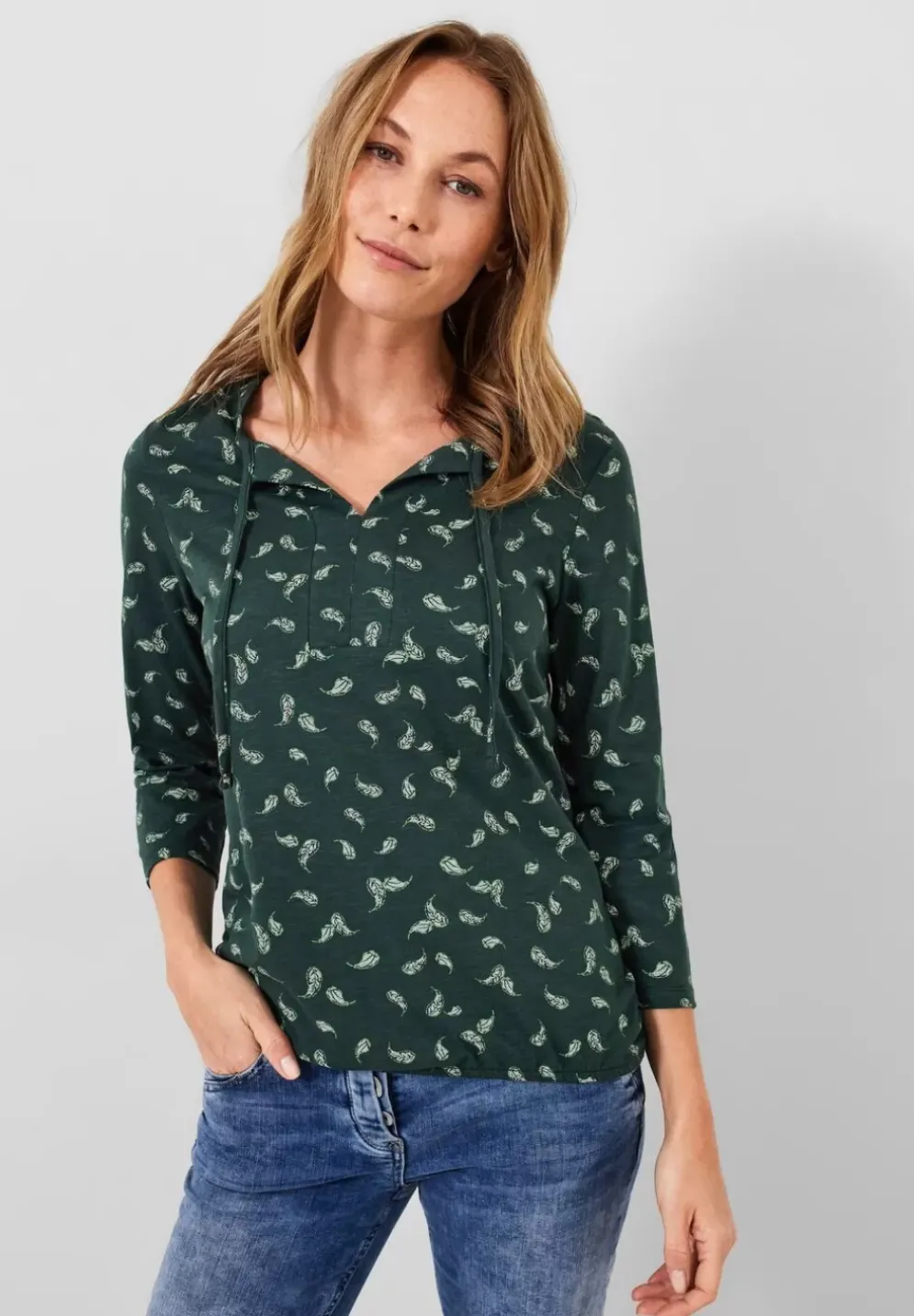Print Shirt Mit 3/4 Armel