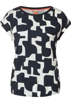 Print T-Shirt Mit Stricktape