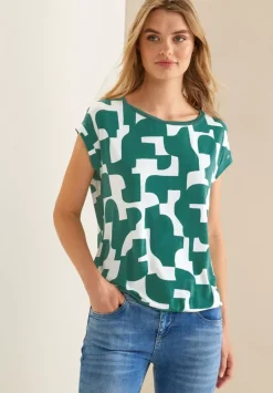 Print T-Shirt Mit Stricktape
