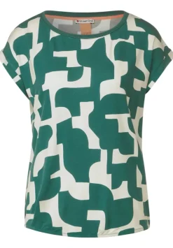 Print T-Shirt Mit Stricktape