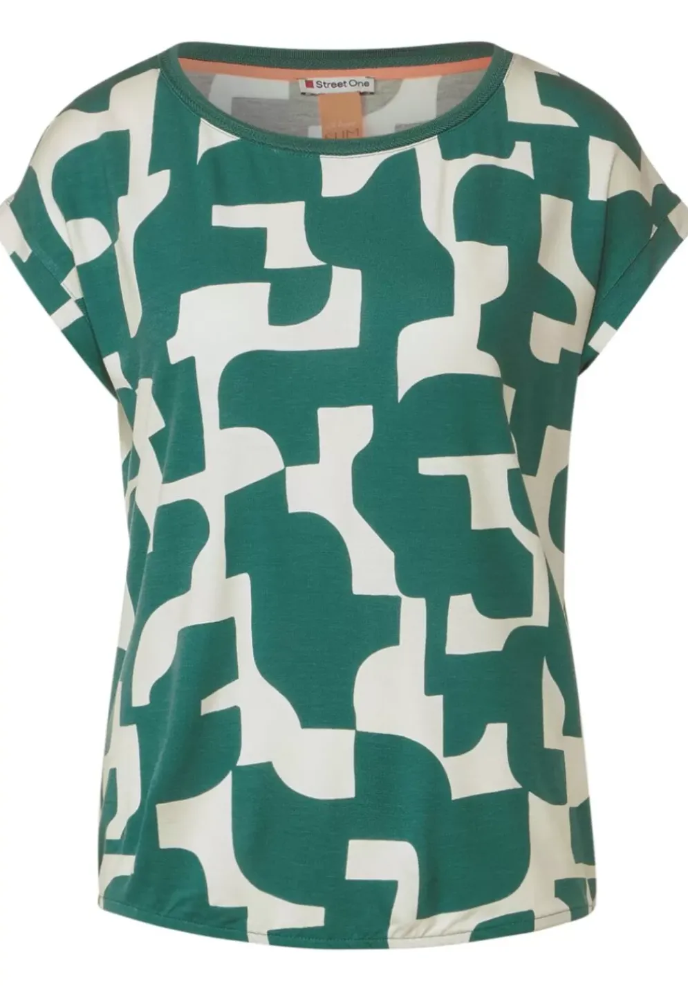 Print T-Shirt Mit Stricktape