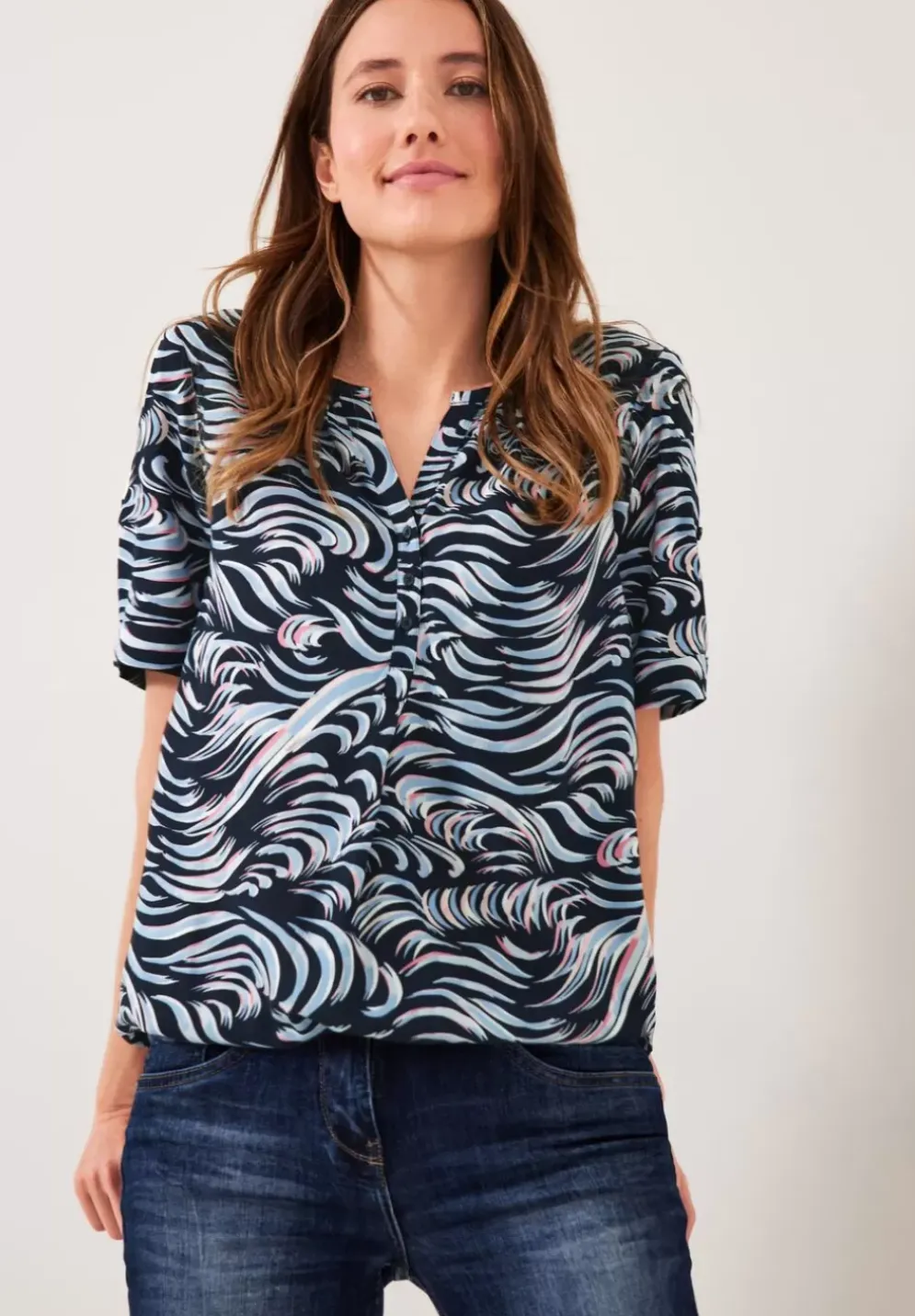 Print Viskose Bluse