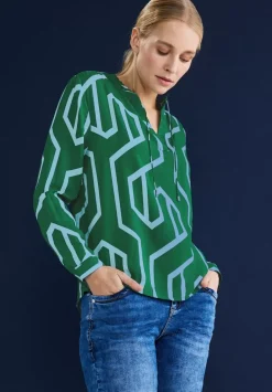 Printbluse Im Tunikastyle