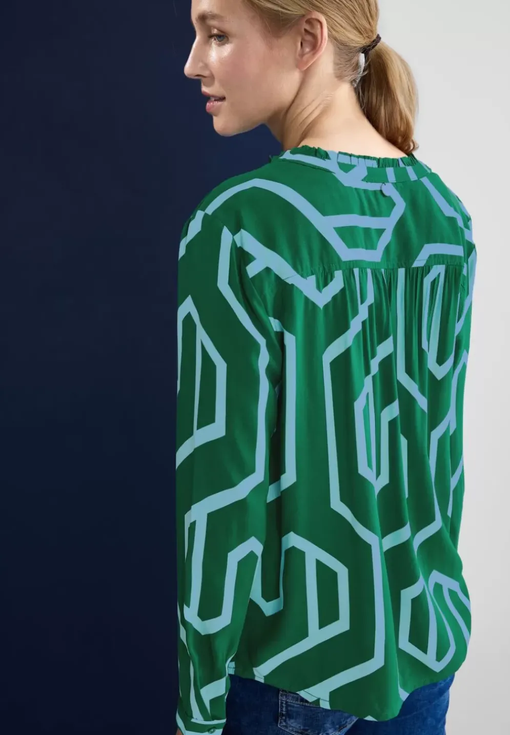 Printbluse Im Tunikastyle