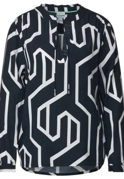 Printbluse Im Tunikastyle