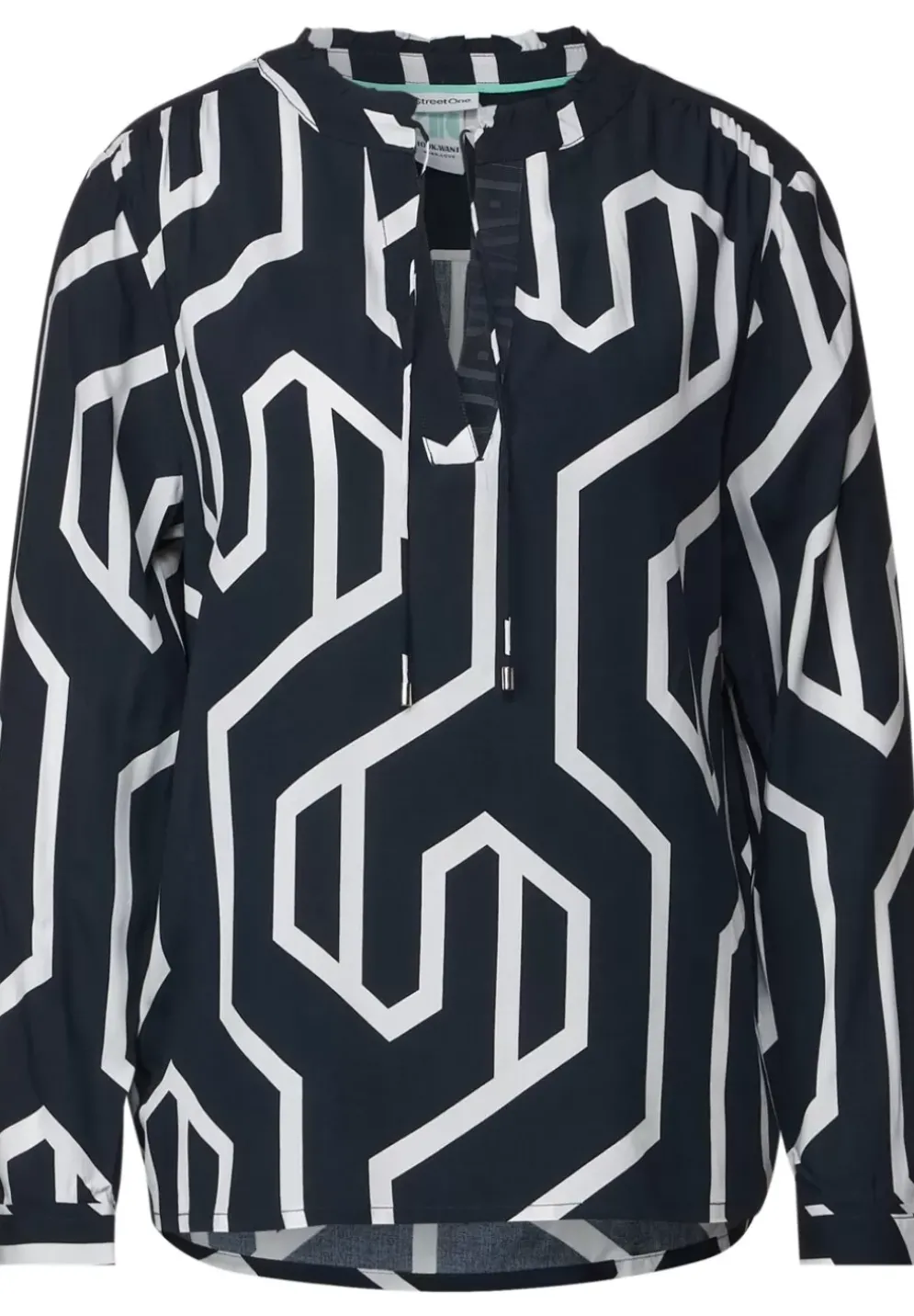 Printbluse Im Tunikastyle