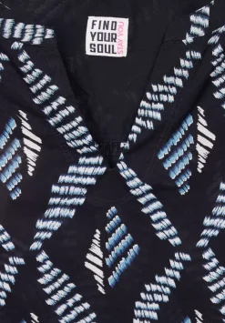 Printbluse Mit 3/4 Armel