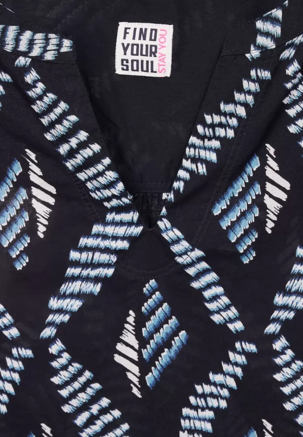 Printbluse Mit 3/4 Armel