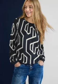 Printbluse Mit Cut Out