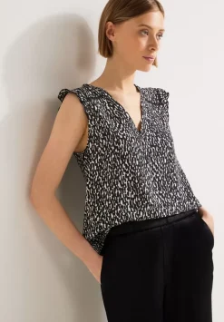 Printbluse Mit Ruschendetail