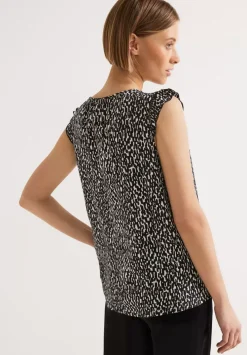 Printbluse Mit Ruschendetail