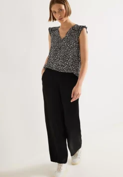 Printbluse Mit Ruschendetail