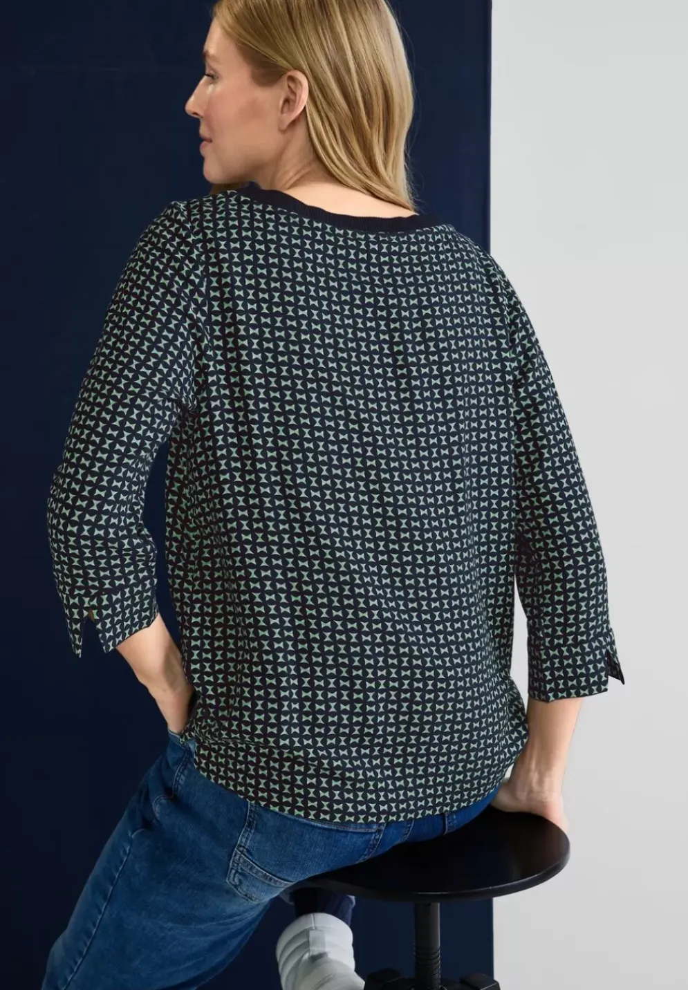 Printbluse Mit Tapedetail