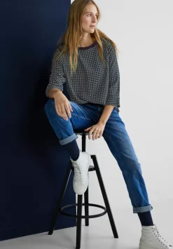 Printbluse Mit Tapedetail
