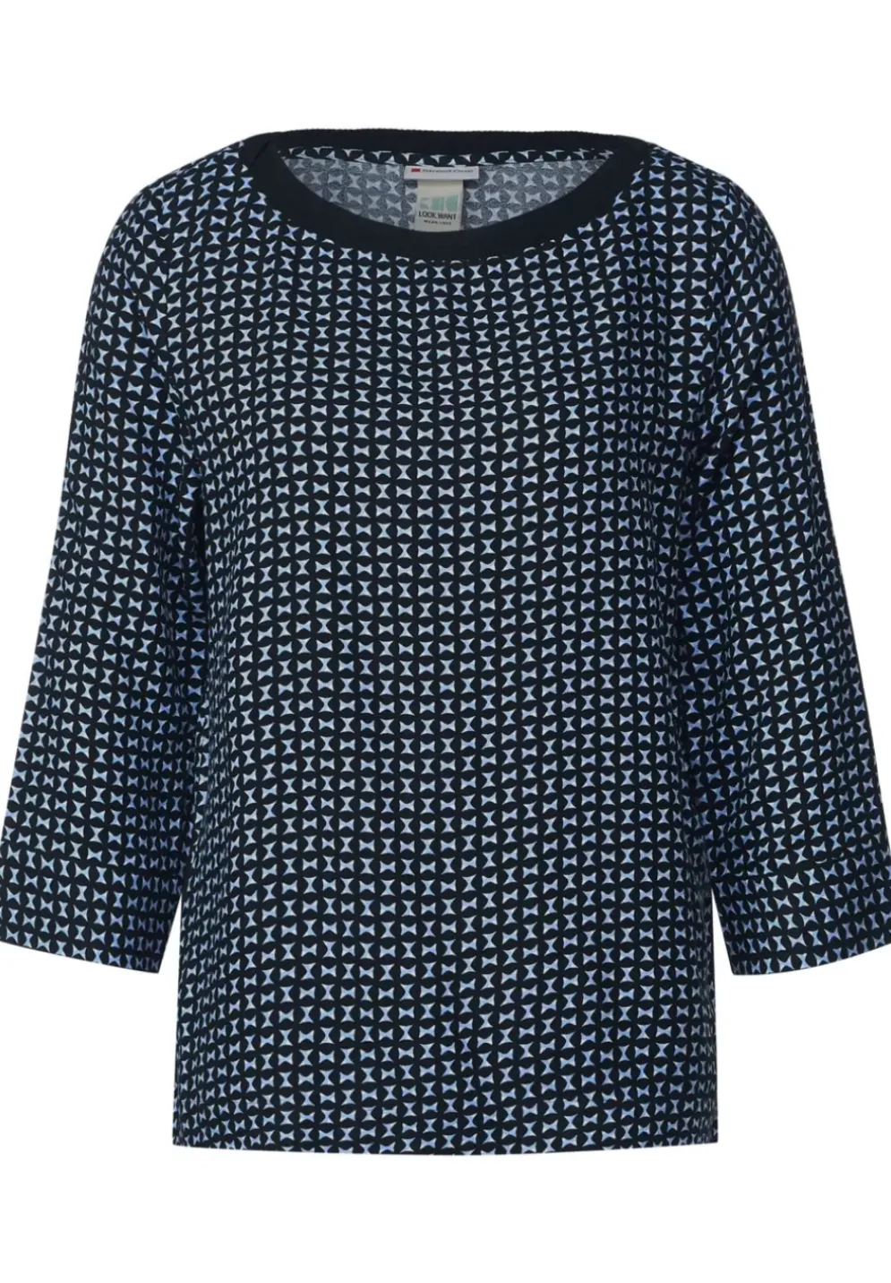 Printbluse Mit Tapedetail