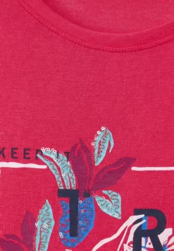 Printshirt In Leinenoptik