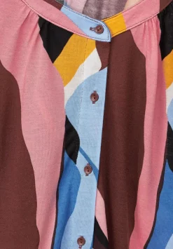 Printshirt Mit Knopfleiste