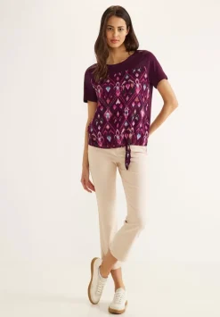 Printshirt Mit Knotendetail
