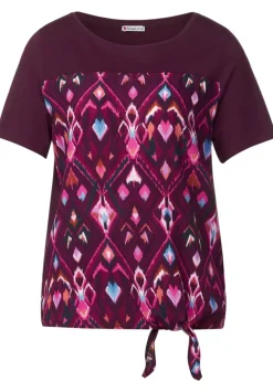 Printshirt Mit Knotendetail