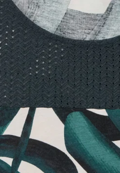 Printtop Mit Spitzendetail
