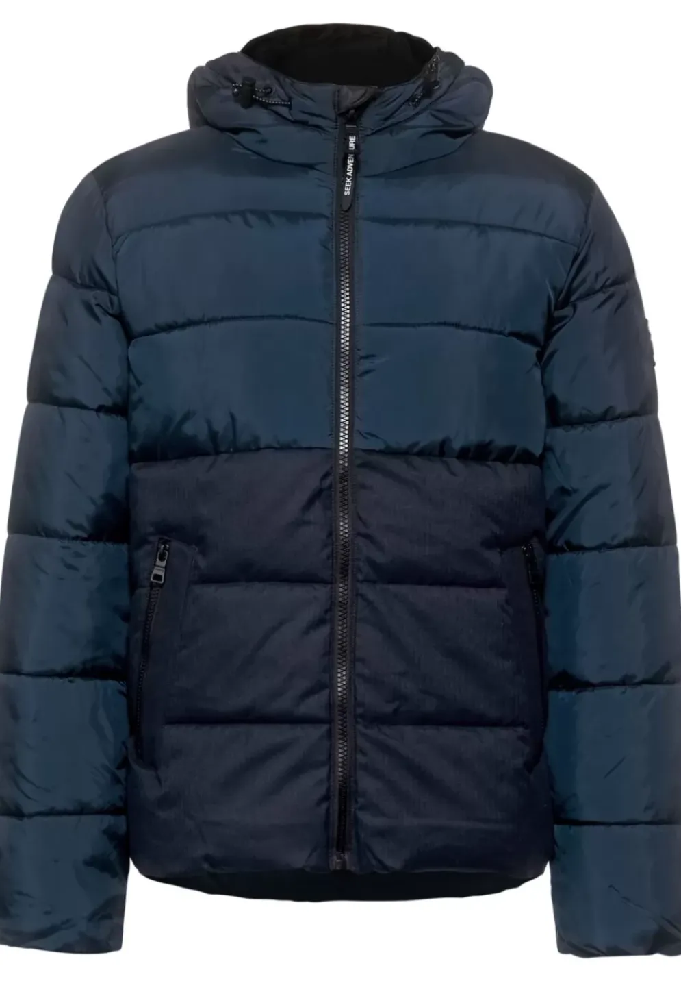 Pufferjacke Im Materialmix