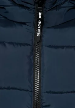 Pufferjacke Im Materialmix