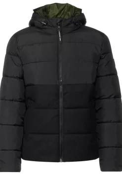 Pufferjacke Im Materialmix