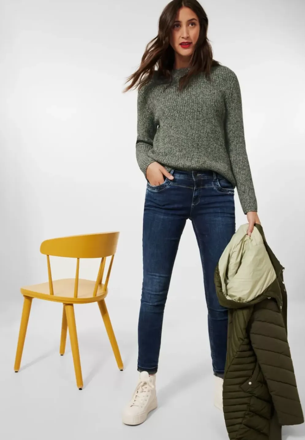 Pullover Im Mouline Look