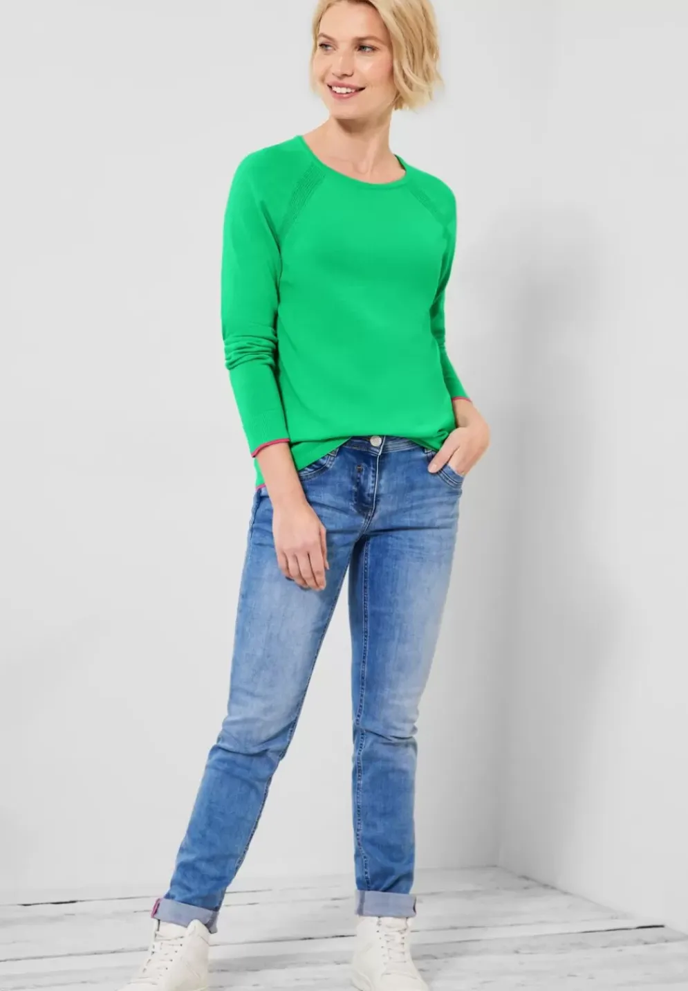 Pullover Im Strukturmix