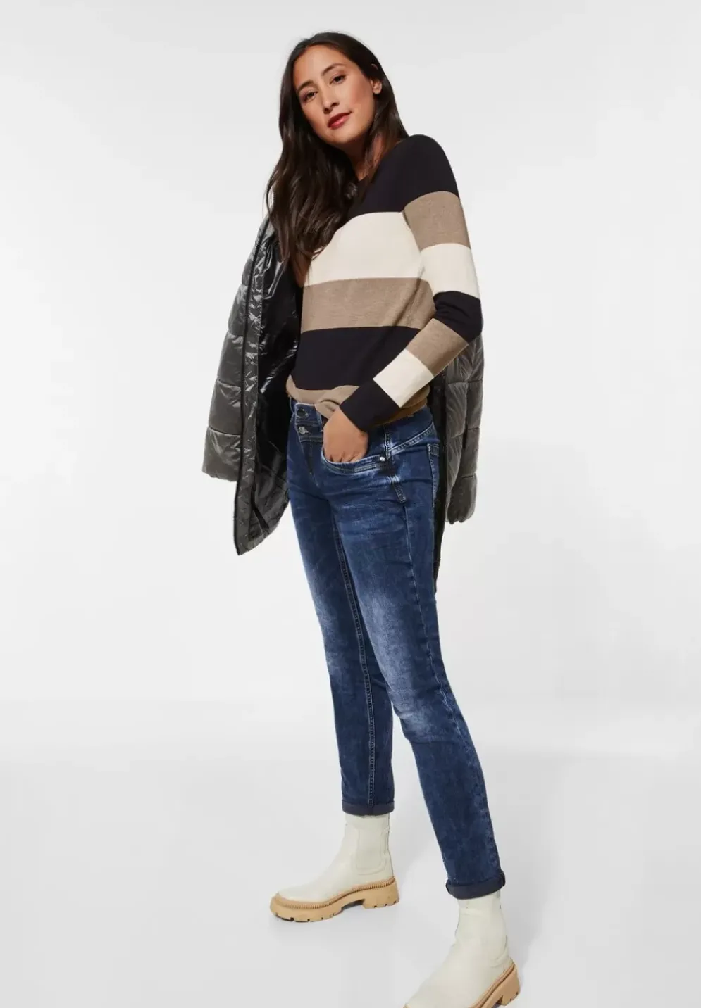 Pullover Mit Blockstreifen