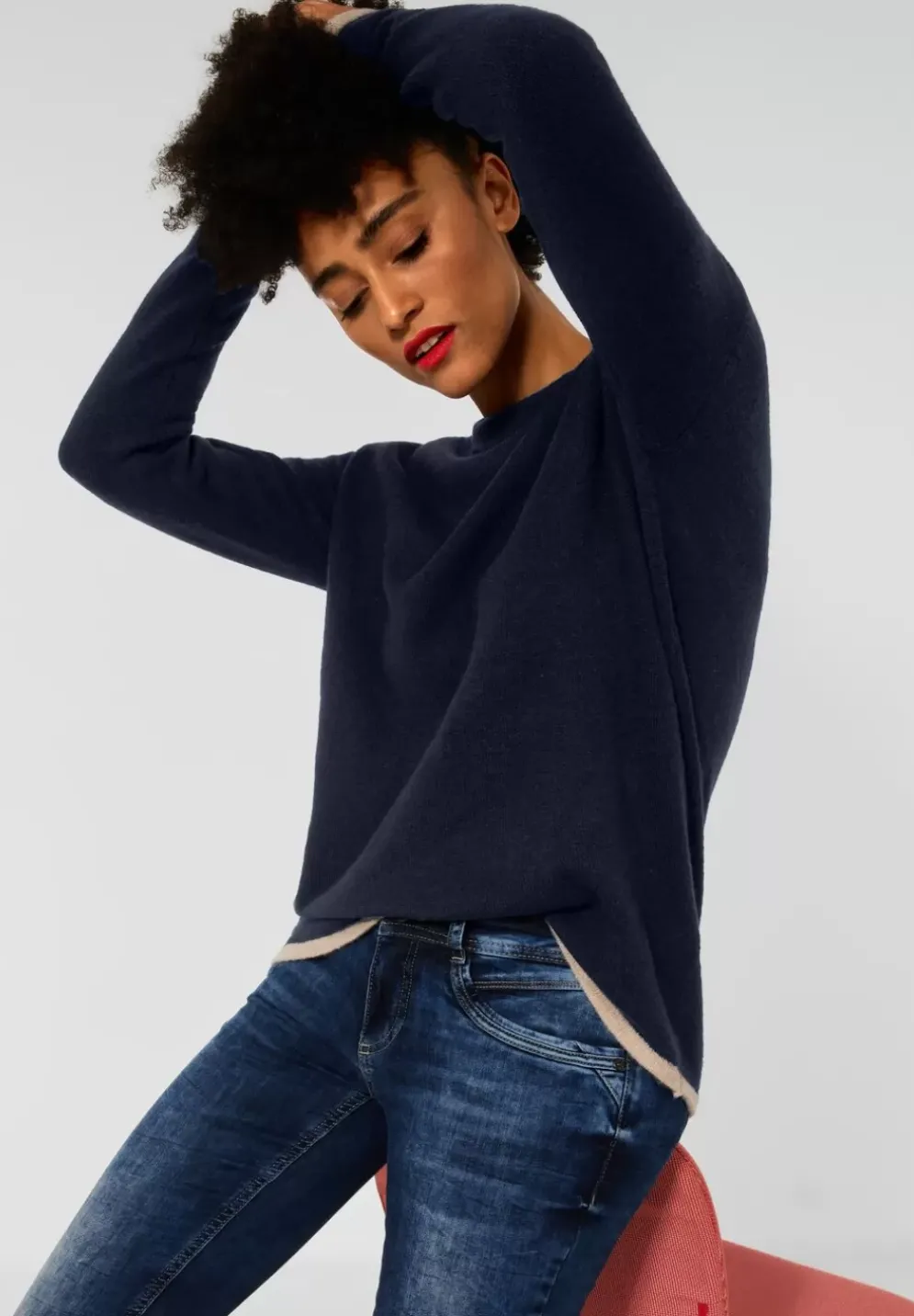 Pullover Mit Farbdetails