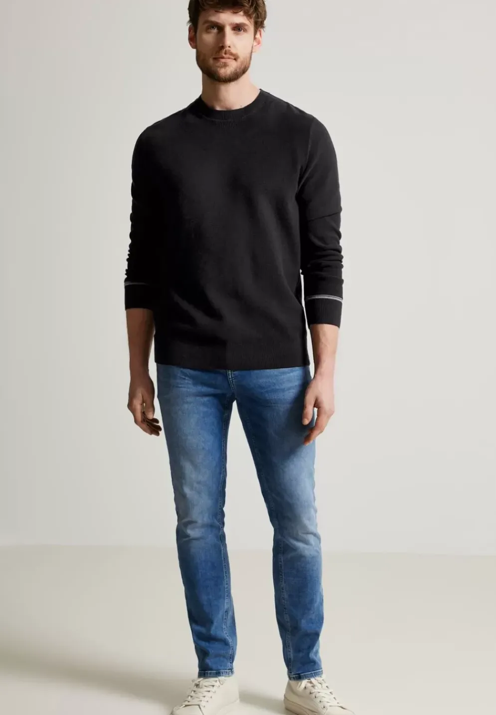 Pullover Mit Feiner Struktur