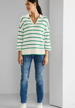 Pullover Mit Polokragen