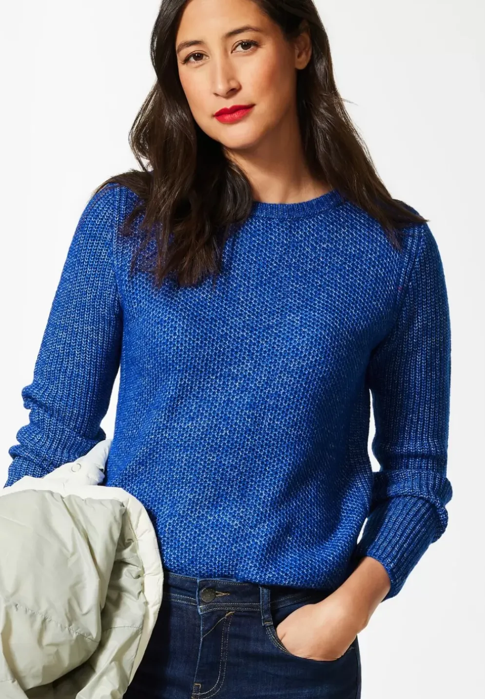 Pullover Mit Waffelstruktur