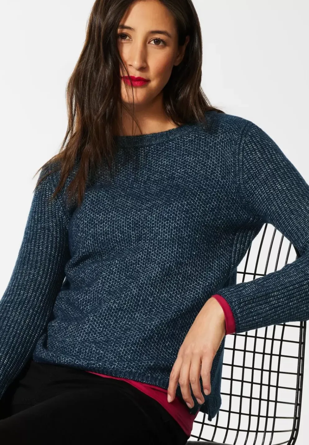 Pullover Mit Waffelstruktur