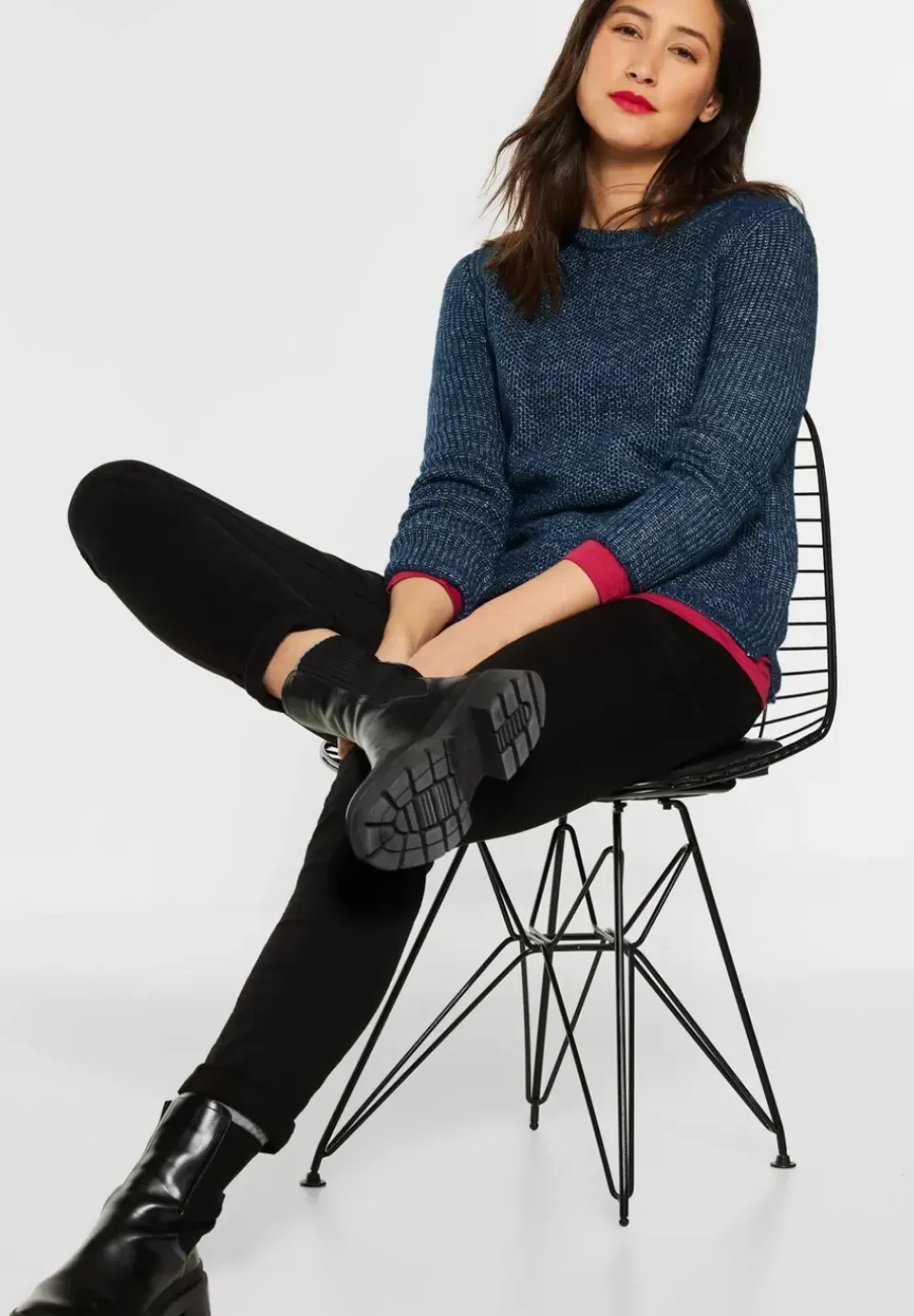 Pullover Mit Waffelstruktur