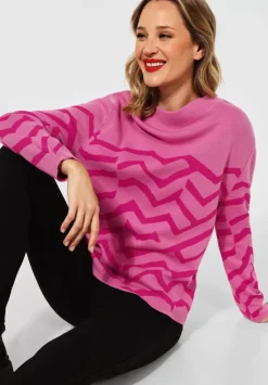 Pullover Mit Zick Zack Print